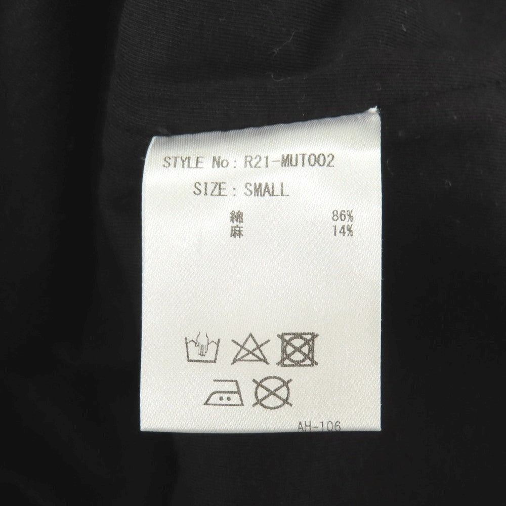 【中古】リヴォラ RIVORA コットンリネン 二重仕立て クルーネック 半袖Ｔシャツ ブラック【サイズS】【 状態ランクB 】【 メンズ 】
