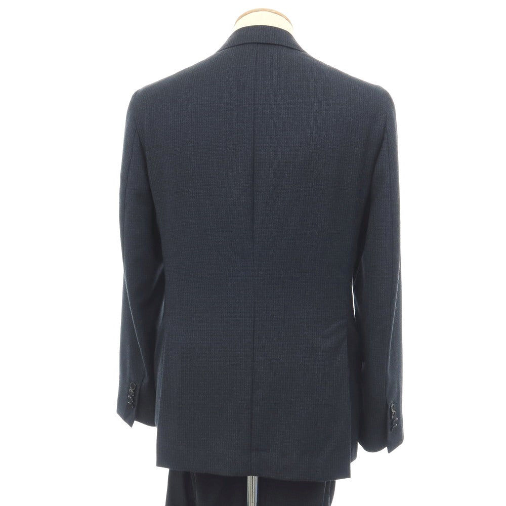 【中古】デペトリロ DE PETRILLO ウール 3つボタンスーツ ネイビー系【サイズ44 Drop8】【 状態ランクC 】【 メンズ 】
