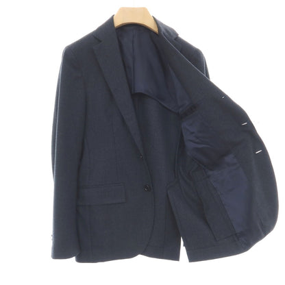 【中古】デペトリロ DE PETRILLO ウール 3つボタンスーツ ネイビー系【サイズ44 Drop8】【 状態ランクC 】【 メンズ 】