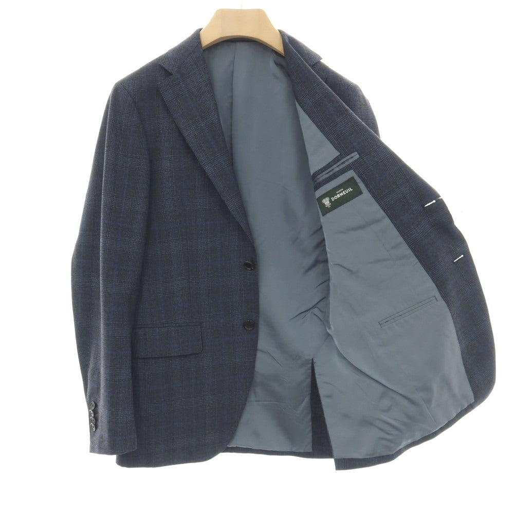 【中古】ブリッラ ペル イル グスト Brilla per il gusto ウール チェック 3つボタンスーツ ネイビーxブルー【サイズ46】【 状態ランクB 】【 メンズ 】