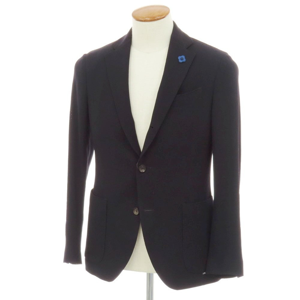 【中古】ラルディーニ LARDINI ウール 3B テーラードジャケット ダークネイビー【サイズ46】【 状態ランクB 】【 メンズ 】 [APD]