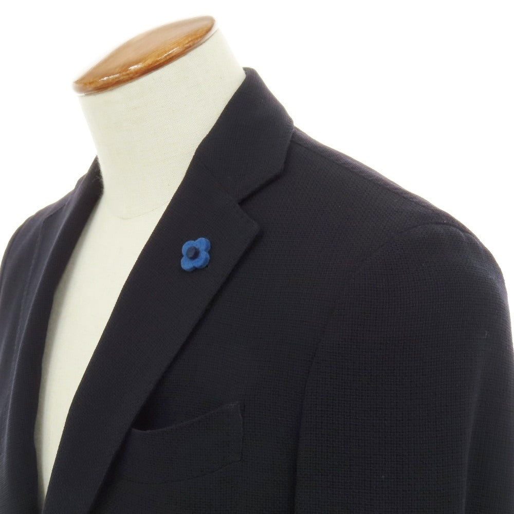 【中古】ラルディーニ LARDINI ウール 3B テーラードジャケット ダークネイビー【サイズ46】【 状態ランクB 】【 メンズ 】 [APD]