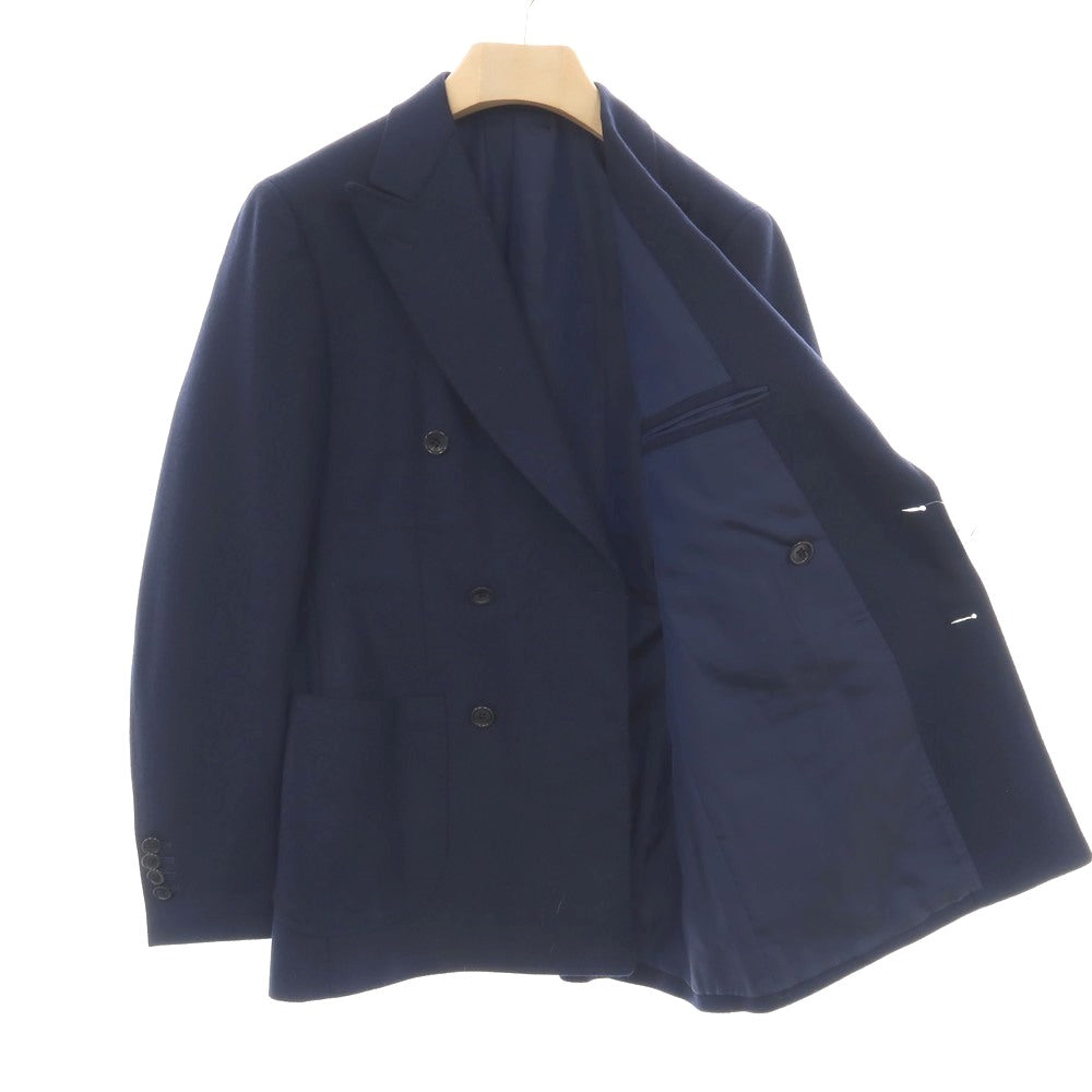 【中古】ビームスエフ BEAMS F ウール ダブル6B テーラードジャケット ネイビー【サイズ46 8R】【 状態ランクB 】【 メンズ 】