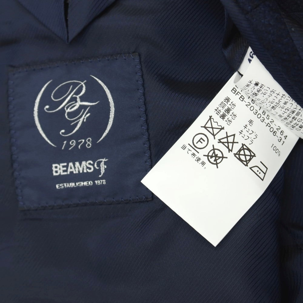 【中古】ビームスエフ BEAMS F ウール ダブル6B テーラードジャケット ネイビー【サイズ46 8R】【 状態ランクB 】【 メンズ 】