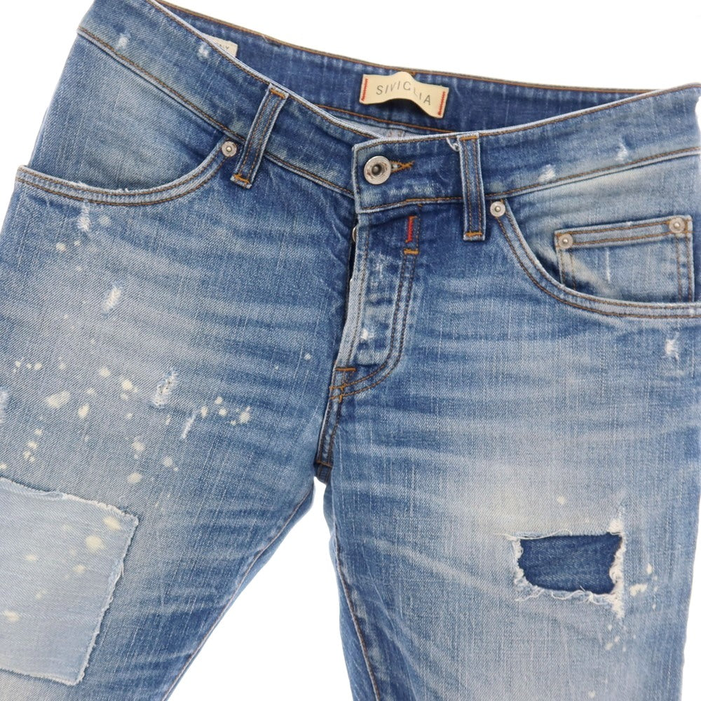 【中古】シビリア SIVIGLIA ストレッチ コットン デニムパンツ ジーンズ ブルー【サイズ31】【 状態ランクC 】【 メンズ 】