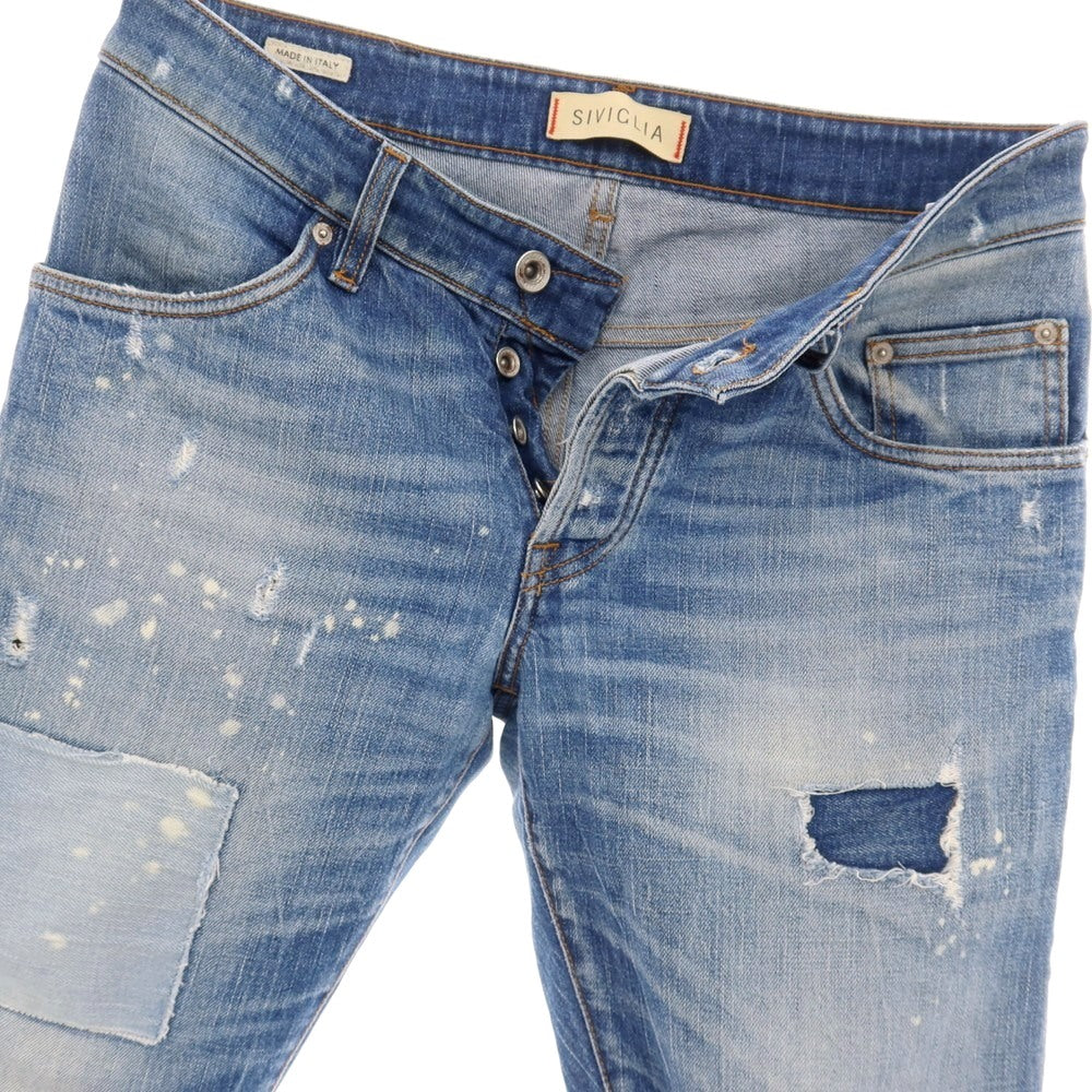 【中古】シビリア SIVIGLIA ストレッチ コットン デニムパンツ ジーンズ ブルー【サイズ31】【 状態ランクC 】【 メンズ 】