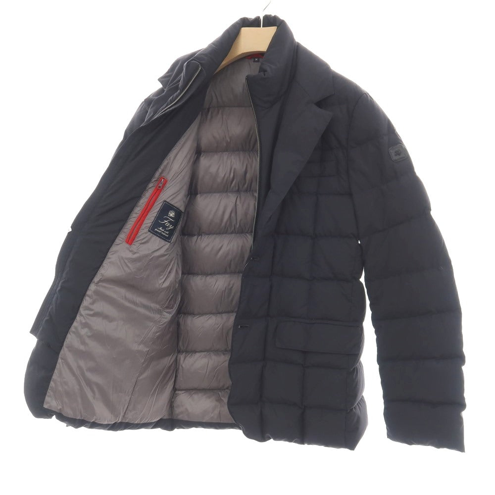 【中古】フェイ FAY ポリエステルポリウレタン レイヤード ダウンジャケット ダークネイビー【サイズM】【 状態ランクB 】【 メンズ 】