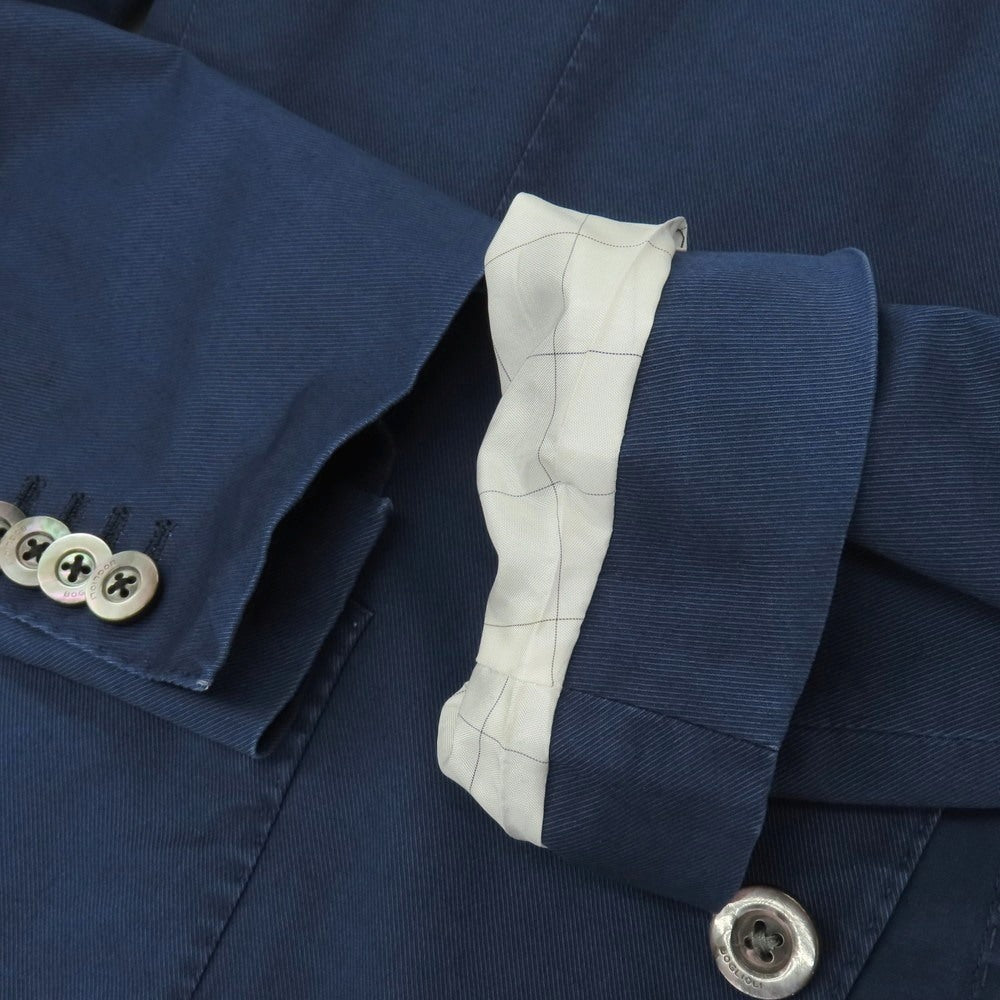 【中古】ボリオリ BOGLIOLI COAT ストレッチ コットン 3B カジュアルジャケット ライトネイビー【サイズ44】【 状態ランクC 】【 メンズ 】