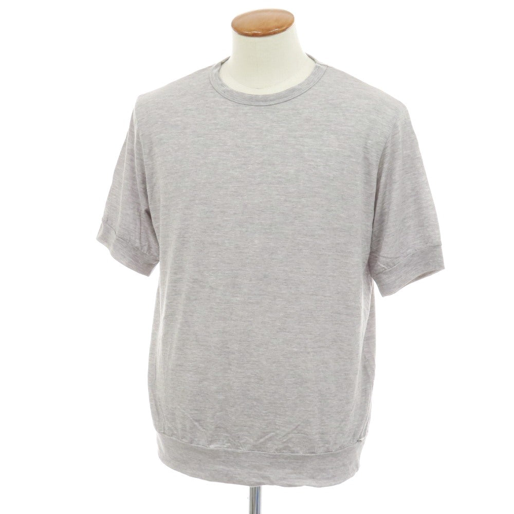 【中古】アンティーチポ　アンティチポ ANTICIPO リヨセルウール クルーネック 半袖Ｔシャツ グレー【サイズ46】【 状態ランクB 】【 メンズ 】