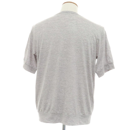 【中古】アンティーチポ　アンティチポ ANTICIPO リヨセルウール クルーネック 半袖Ｔシャツ グレー【サイズ46】【 状態ランクB 】【 メンズ 】
