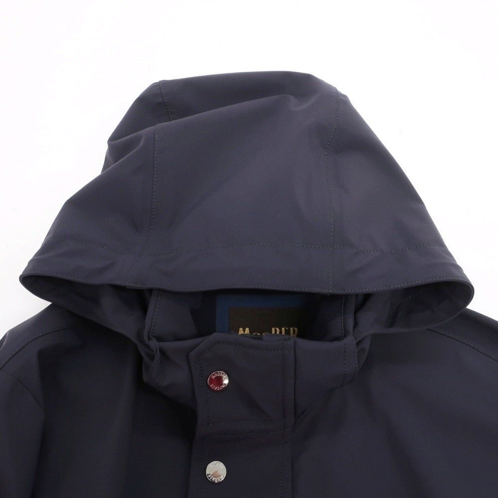 【中古】ムーレー MOORER PETRARCA-GS ストレッチナイロン フーデッドコート ネイビー【サイズ48】【 状態ランクC 】【 メンズ 】