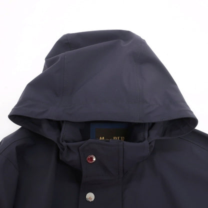【中古】ムーレー MOORER PETRARCA-GS ストレッチナイロン フーデッドコート ネイビー【サイズ48】【 状態ランクC 】【 メンズ 】