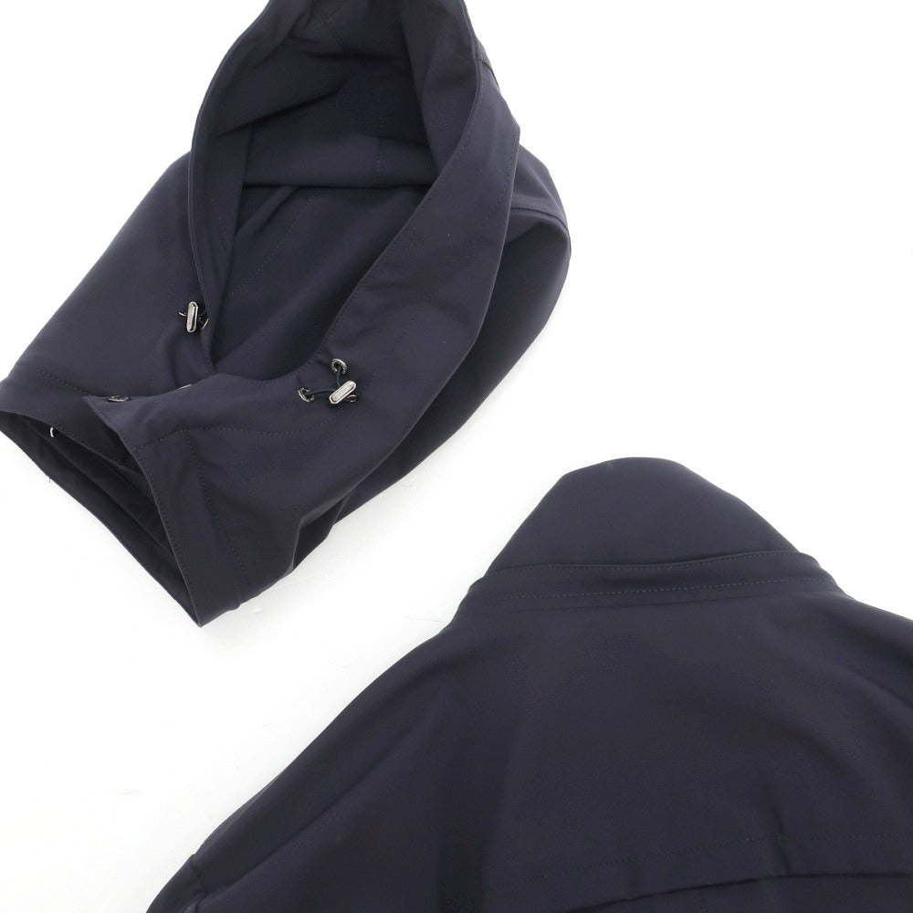 【中古】ムーレー MOORER PETRARCA-GS ストレッチナイロン フーデッドコート ネイビー【サイズ48】【 状態ランクC 】【 メンズ 】