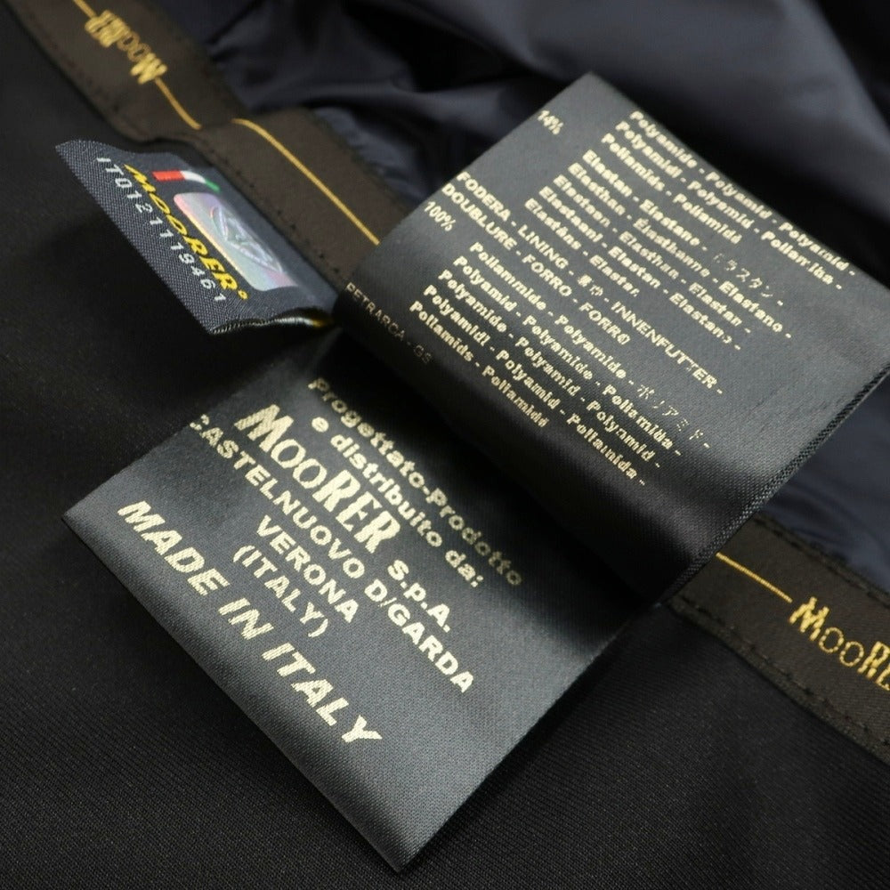 【中古】ムーレー MOORER PETRARCA-GS ストレッチナイロン フーデッドコート ネイビー【サイズ48】【 状態ランクC 】【 メンズ 】