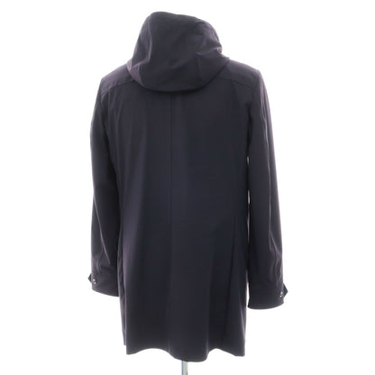 【中古】ムーレー MOORER PETRARCA-GS ストレッチナイロン フーデッドコート ネイビー【サイズ48】【 状態ランクC 】【 メンズ 】
