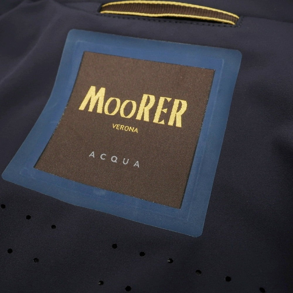 【中古】ムーレー MOORER PETRARCA-GS ストレッチナイロン フーデッドコート ネイビー【サイズ48】【 状態ランクC 】【 メンズ 】