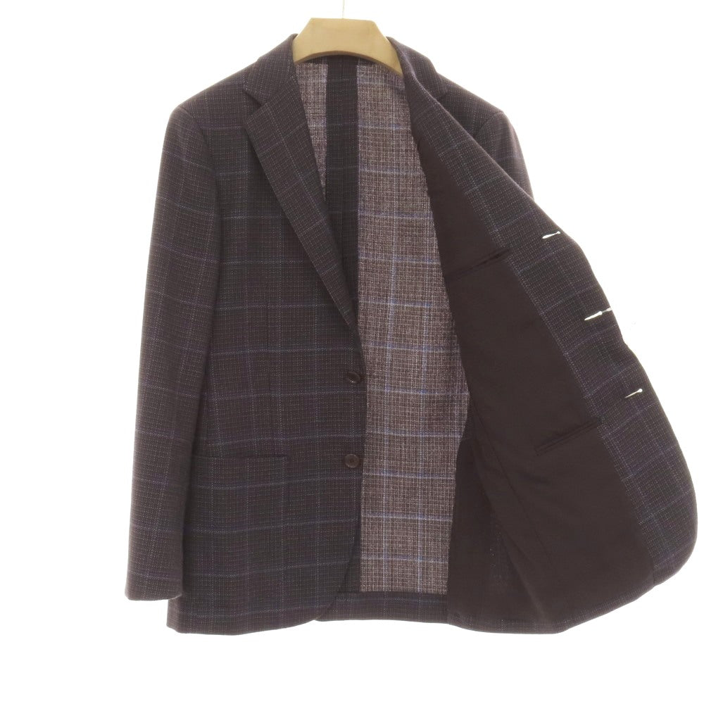 【中古】ソブリン SOVEREIGN BREEZY ウールコットン チェック 3B テーラードジャケット ダークブラウン【サイズ48】【 状態ランクA 】【 メンズ 】