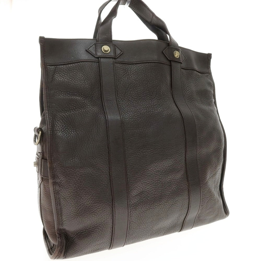【中古】バリー BALLY レザー トートバッグ ダークブラウン【 状態ランクB 】【 メンズ 】