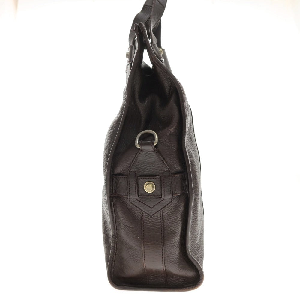 【中古】バリー BALLY レザー トートバッグ ダークブラウン【 状態ランクB 】【 メンズ 】