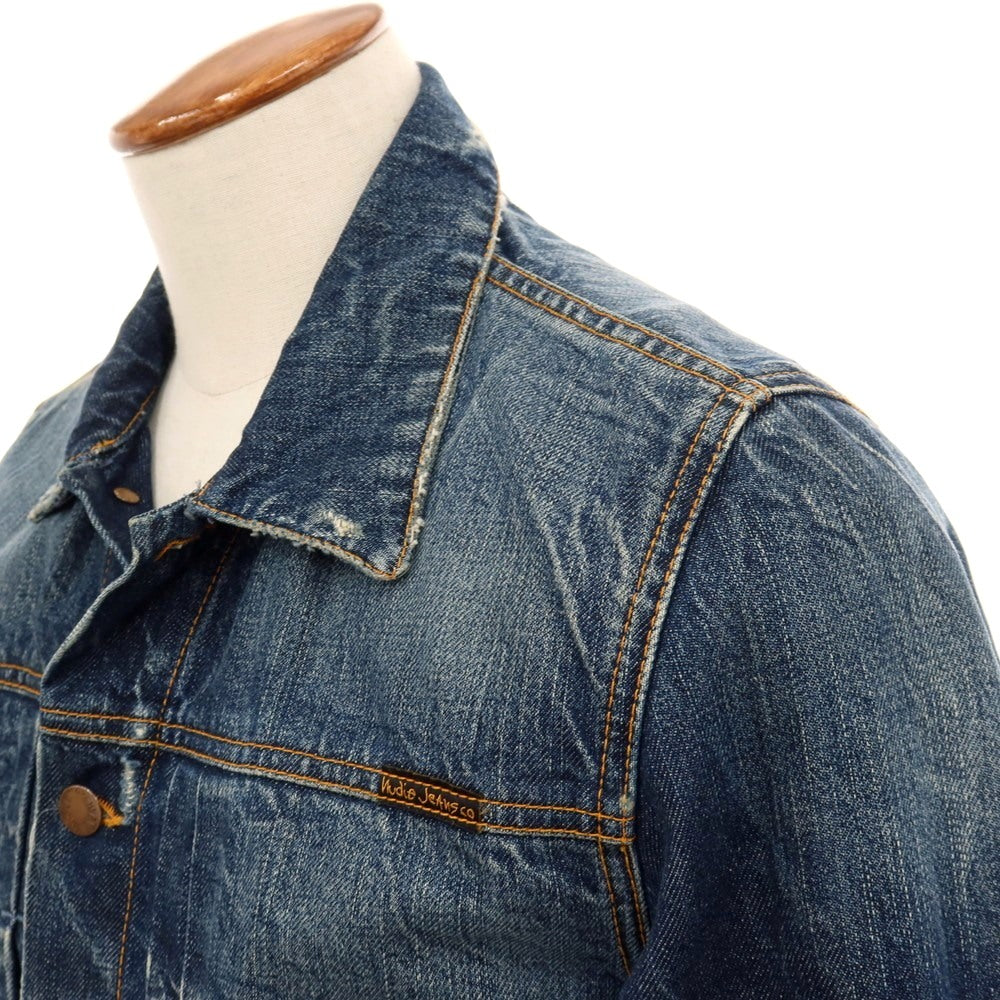 【中古】ヌーディージーンズ Nudie Jeans SONNY コットン デニムジャケット ネイビー【サイズM】【 状態ランクB 】【 メンズ 】