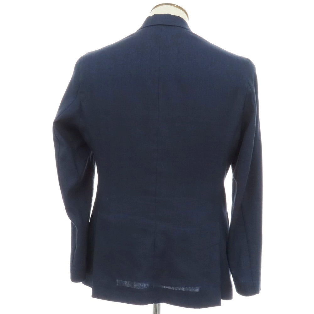 【中古】バルバ BARBA EASY JAP BM リネンウール 2B テーラードジャケット ネイビー【サイズ50】【 状態ランクB 】【 メンズ 】