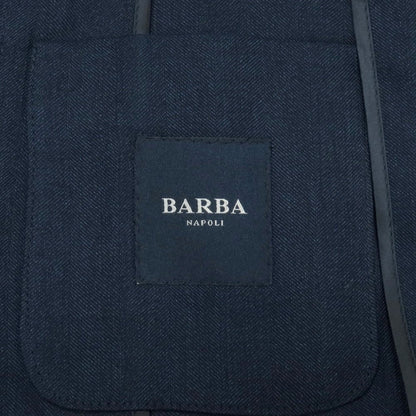 【中古】バルバ BARBA EASY JAP BM リネンウール 2B テーラードジャケット ネイビー【サイズ50】【 状態ランクB 】【 メンズ 】