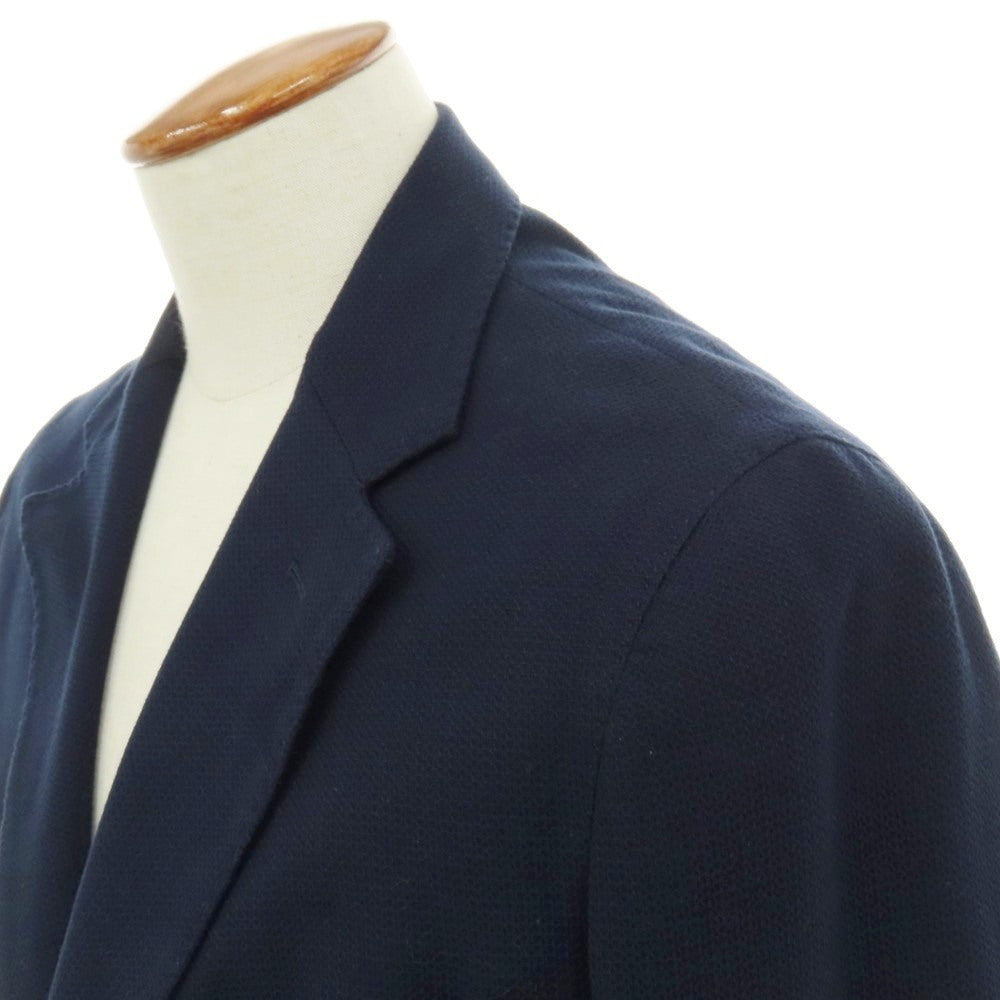 【中古】バルバ BARBA DYNAMIC 201 コットン 2B テーラードジャケット ネイビー【サイズ48】【 状態ランクC 】【 メンズ 】