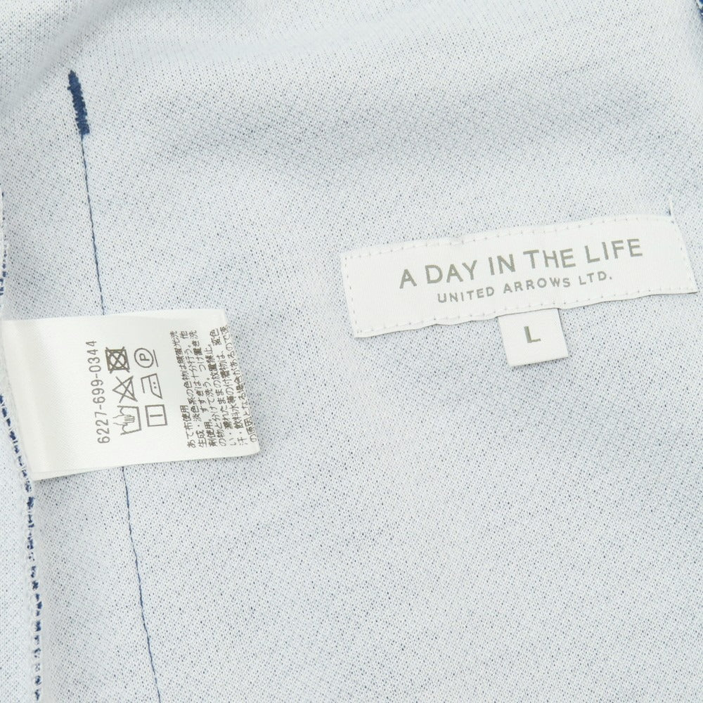 【中古】ア デイ イン ザ ライフ ユナイテッドアローズ a day in the life united arrows ポリエステルコットン ジャージー 2B カジュアルジャケット ネイビー系【サイズL】【 状態ランクB 】【 メンズ 】