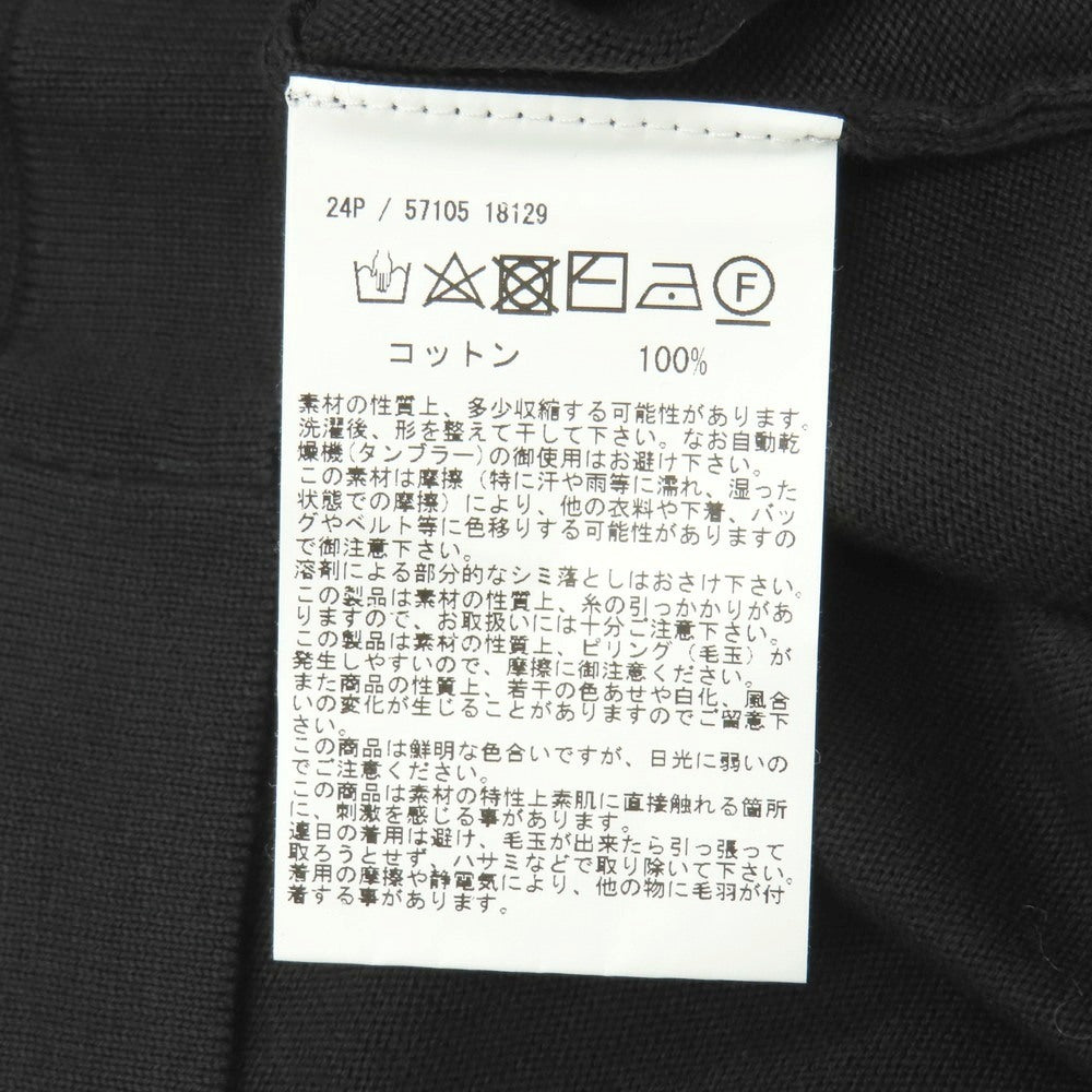 【中古】グランサッソ GRAN SASSO コットン ジャケット型 ニット カーディガン ブラック【サイズ50】【 状態ランクB 】【 メンズ 】