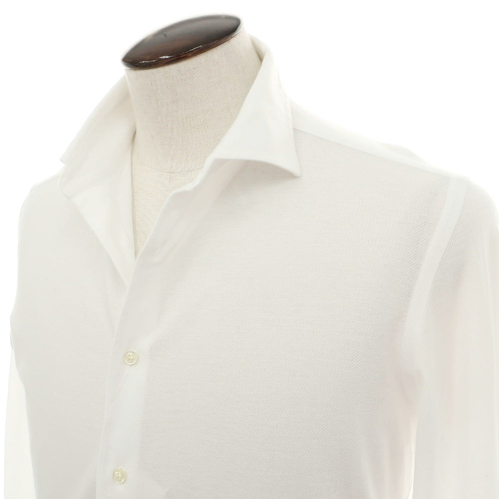 【中古】ギローバー GUY ROVER コットン セミワイドカラー カジュアルシャツ ホワイト【サイズL】【 状態ランクC 】【 メンズ 】