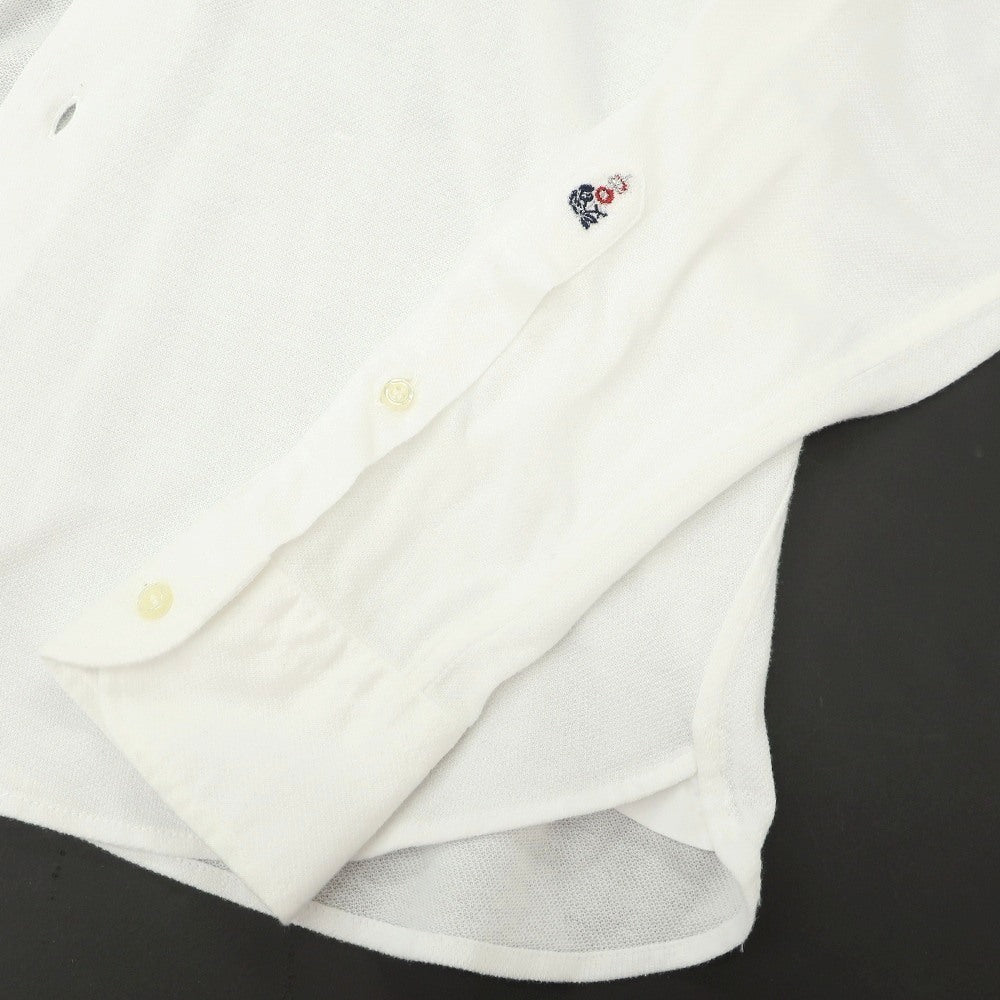 【中古】ギローバー GUY ROVER コットン セミワイドカラー カジュアルシャツ ホワイト【サイズL】【 状態ランクC 】【 メンズ 】