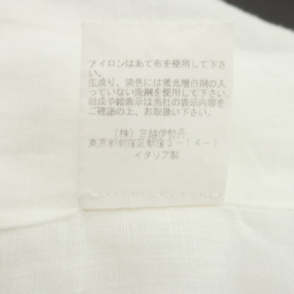 【中古】フィナモレ Finamore リネン ワンピースカラー カジュアルシャツ ホワイト【サイズM】【 状態ランクB 】【 メンズ 】