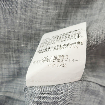 【中古】フィナモレ Finamore リネン ワンピースカラー カジュアルシャツ グレー系【サイズM】【 状態ランクB 】【 メンズ 】