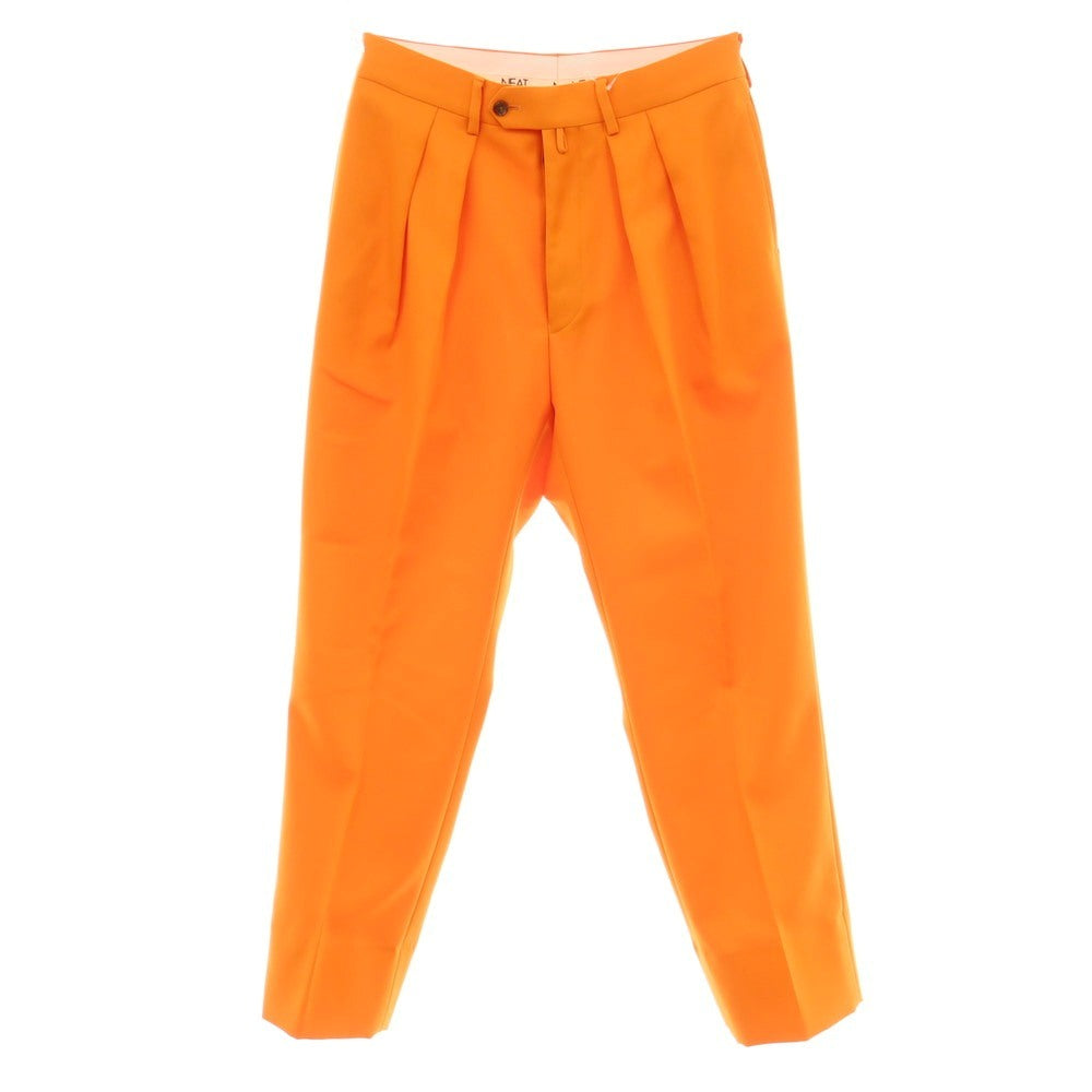 【中古】ニート NEAT ポリエステルコットン カジュアルスラックスパンツ オレンジ【サイズ46】【 状態ランクB 】【 メンズ 】