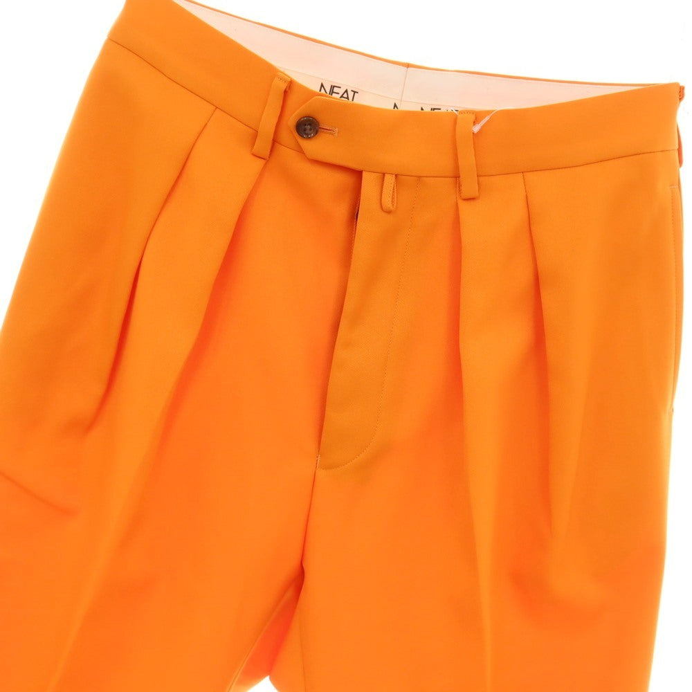 【中古】ニート NEAT ポリエステルコットン カジュアルスラックスパンツ オレンジ【サイズ46】【 状態ランクB 】【 メンズ 】