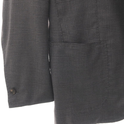 【中古】サルトリア カラッチオーロ Sartoria Caracciolo GIACCA ウール＆リネン グレンチェック 3B テーラードジャケット グレー【サイズ表記なし（M位）】【 状態ランクB 】【 メンズ 】