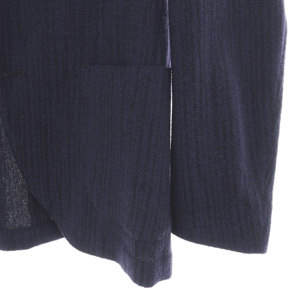 【中古】ラルディーニ LARDINI ウールコットンポリウレタン 2B テーラードジャケット ネイビーxブラック【サイズ46】【 状態ランクA 】【 メンズ 】