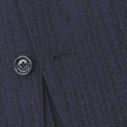 【中古】ラルディーニ LARDINI ウールコットンポリウレタン 2B テーラードジャケット ネイビーxブラック【サイズ46】【 状態ランクA 】【 メンズ 】