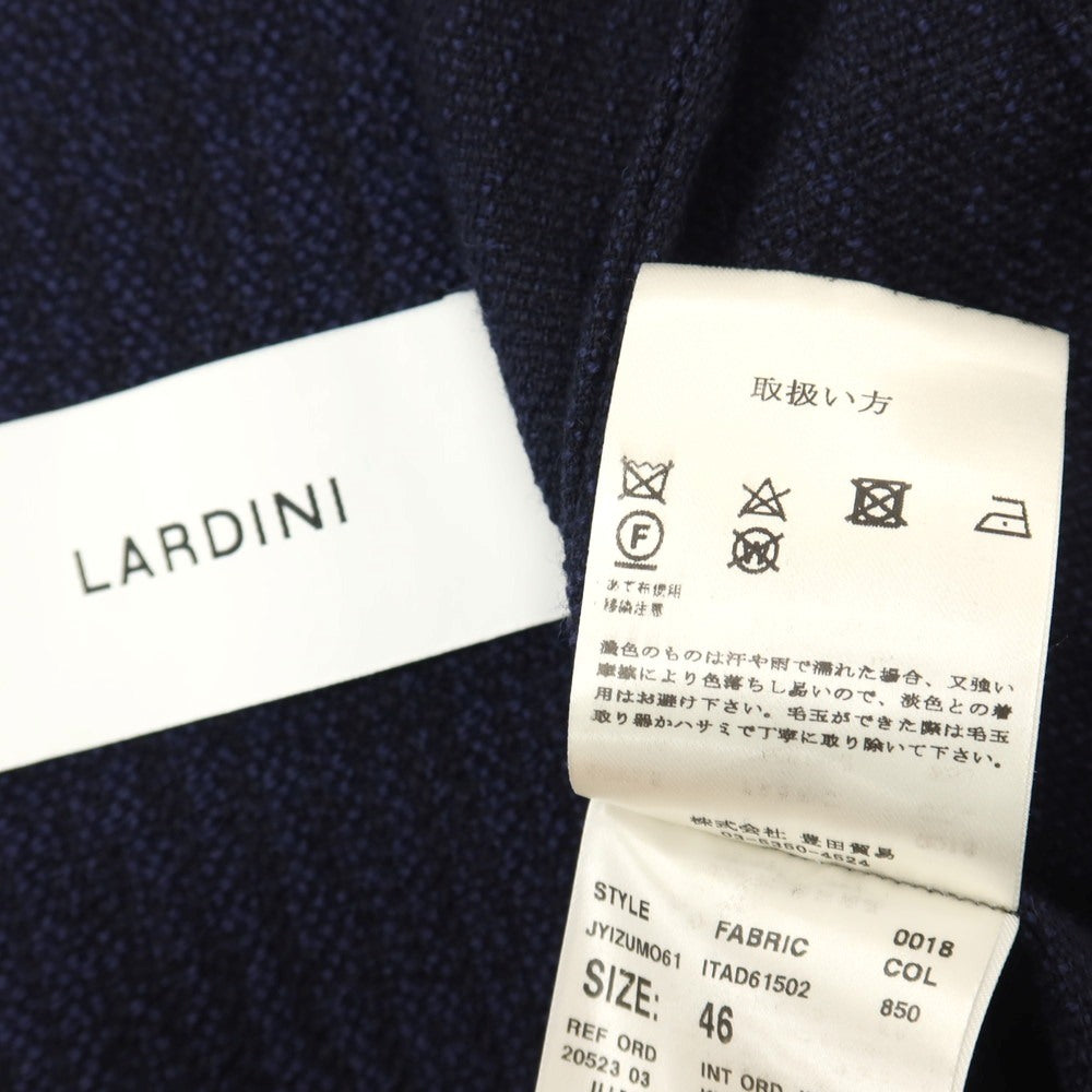【中古】ラルディーニ LARDINI ウールコットンポリウレタン 2B テーラードジャケット ネイビーxブラック【サイズ46】【 状態ランクA 】【 メンズ 】