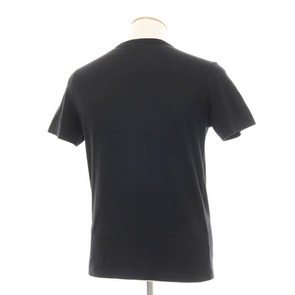 【中古】ラコステ LACOSTE コットン Vネック 半袖Ｔシャツ ブラック【サイズ2】【 状態ランクB 】【 メンズ 】