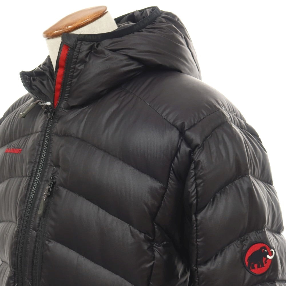 【中古】マムート Mammut リップストップナイロン フーデッド ダウンジャケット ブラック【サイズ表記なし（M位）】【 状態ランクC 】【 メンズ 】