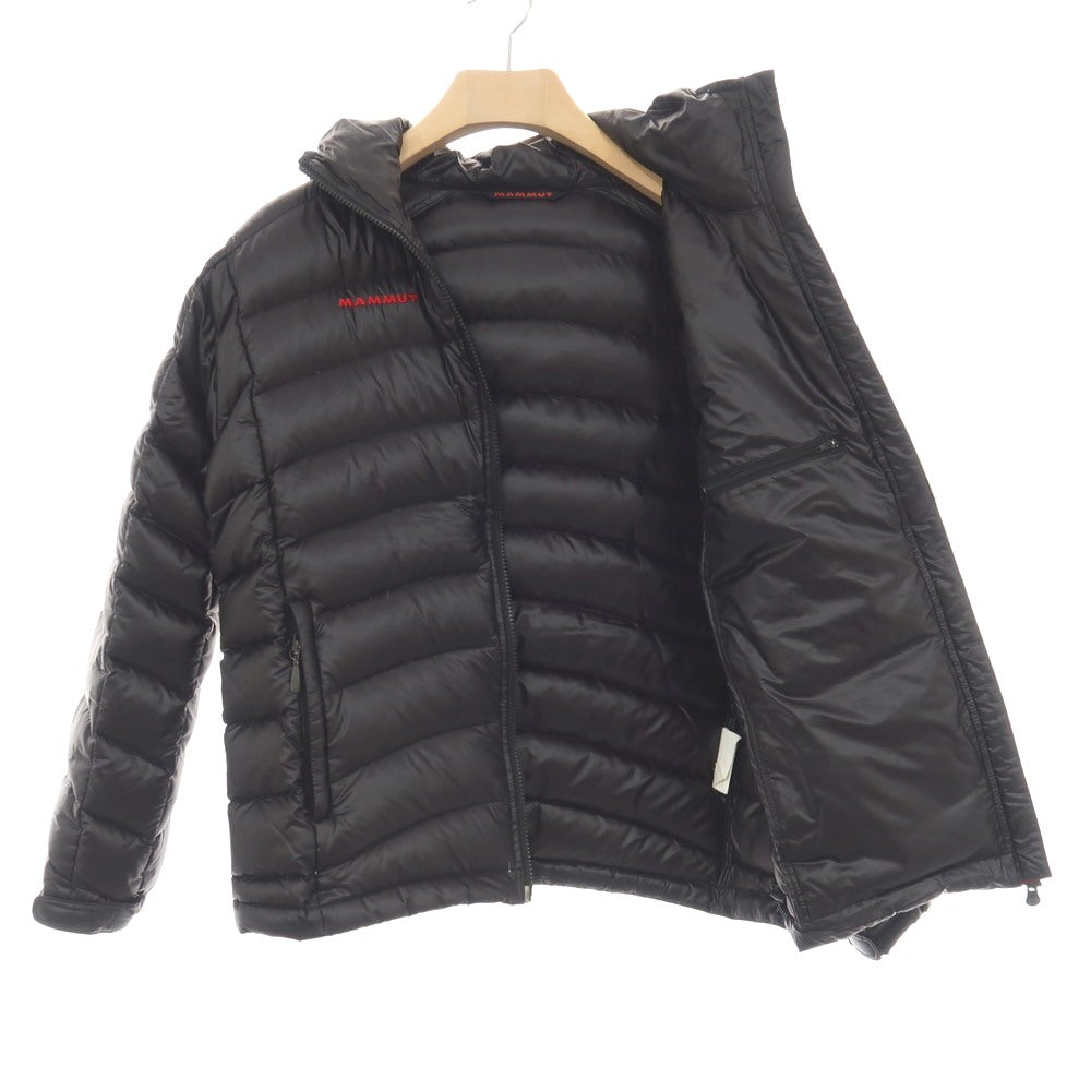 【中古】マムート Mammut リップストップナイロン フーデッド ダウンジャケット ブラック【サイズ表記なし（M位）】【 状態ランクC 】【 メンズ 】