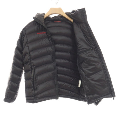 【中古】マムート Mammut リップストップナイロン フーデッド ダウンジャケット ブラック【サイズ表記なし（M位）】【 状態ランクC 】【 メンズ 】