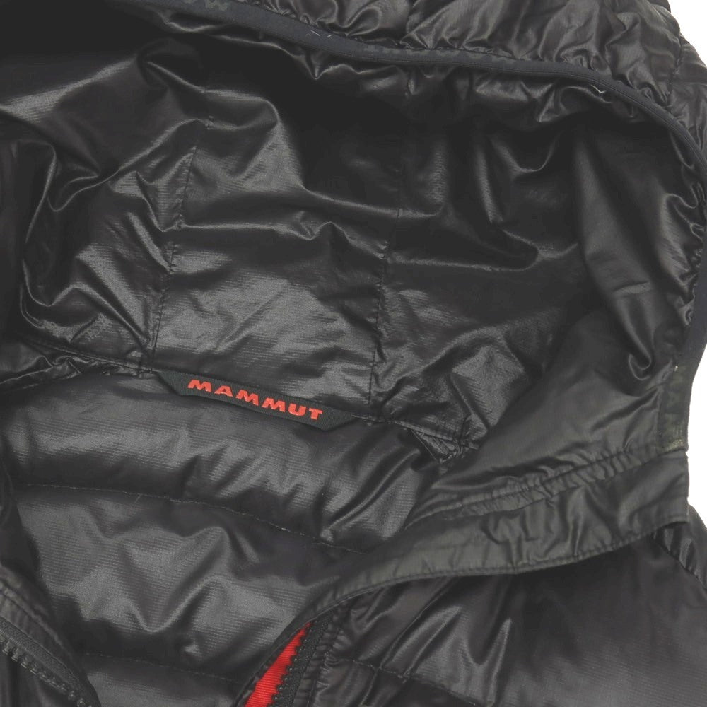 【中古】マムート Mammut リップストップナイロン フーデッド ダウンジャケット ブラック【サイズ表記なし（M位）】【 状態ランクC 】【 メンズ 】