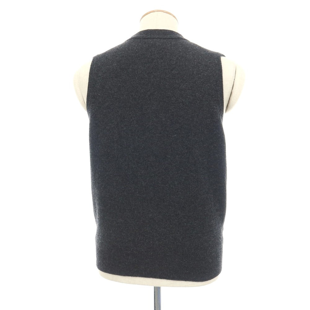 【中古】ウィリアムロッキー WILLIAM LOCKIE ニューラムズウール ニットベスト ダークグレー【サイズ36/92cm】【 状態ランクB 】【 メンズ 】