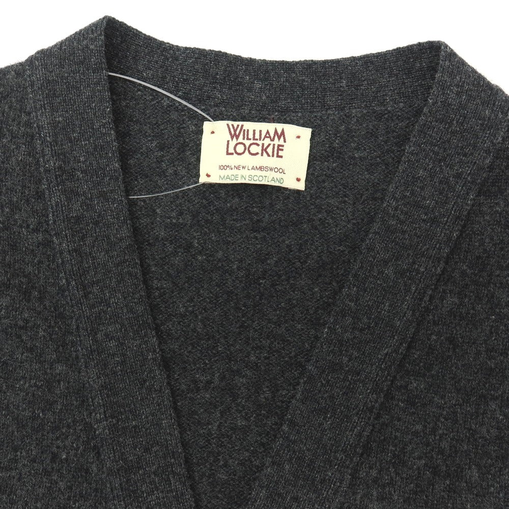【中古】ウィリアムロッキー WILLIAM LOCKIE ニューラムズウール ニットベスト ダークグレー【サイズ36/92cm】【 状態ランクB 】【 メンズ 】