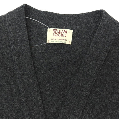 【中古】ウィリアムロッキー WILLIAM LOCKIE ニューラムズウール ニットベスト ダークグレー【サイズ36/92cm】【 状態ランクB 】【 メンズ 】