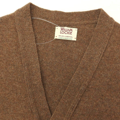 【中古】ウィリアムロッキー WILLIAM LOCKIE ニューラムズウール ニットベスト ブラウン【サイズ36/92cm】【 状態ランクB 】【 メンズ 】