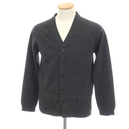 【中古】ウィリアムロッキー WILLIAM LOCKIE ニューラムズウール カーディガン ダークグレー【サイズ36/92cm】【 状態ランクB 】【 メンズ 】