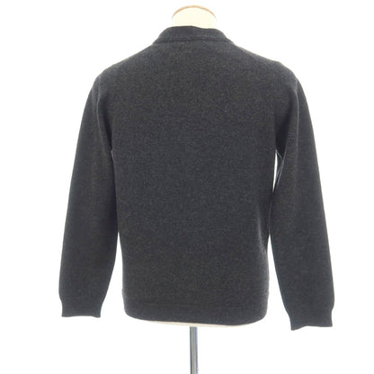 【中古】ウィリアムロッキー WILLIAM LOCKIE ニューラムズウール カーディガン ダークグレー【サイズ36/92cm】【 状態ランクB 】【 メンズ 】
